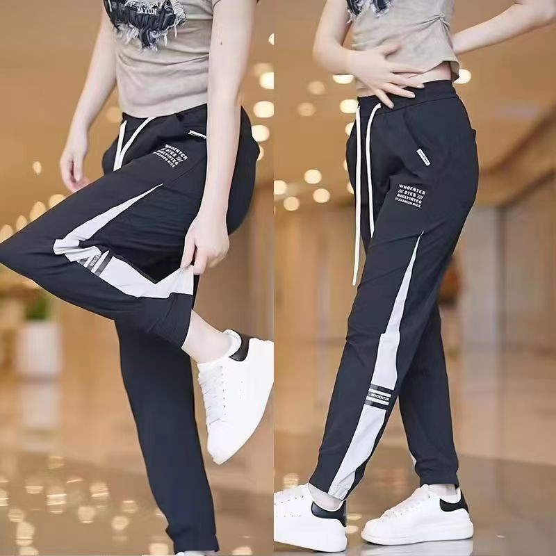 Verão estilo fino solto-Leggings de secagem rápida tornozelo comprimento calças esportivas verão macacão calças casuais 