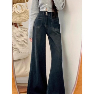 Preguiçoso solto mais magro olhar Jeans feminino novo estilo tamanho grande gordura mm forma de pêra solto mais magro ol