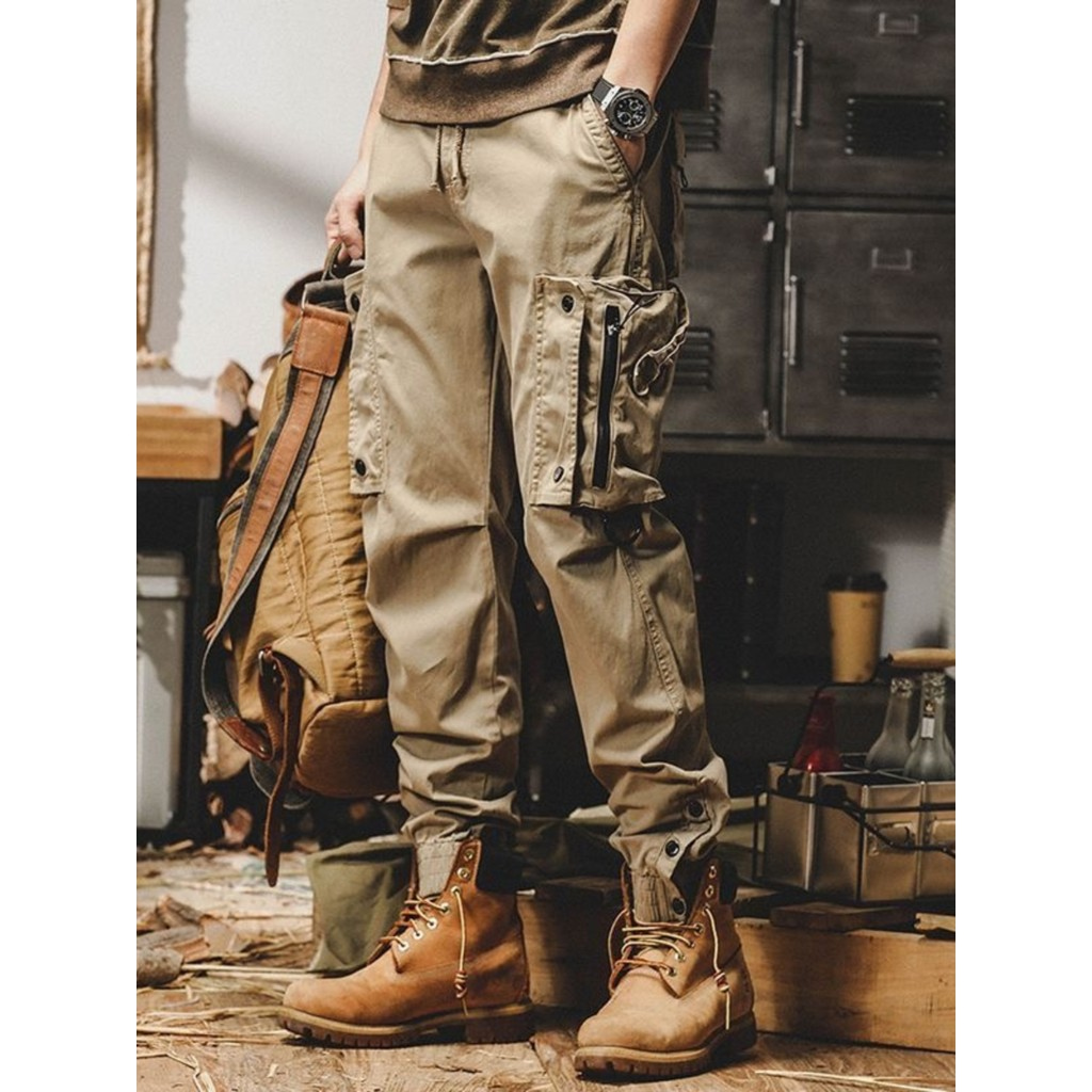 Americano Retro pesado macacão masculino outono puro algodão resistente ao desgaste funcional roupas de caça cidade ao a