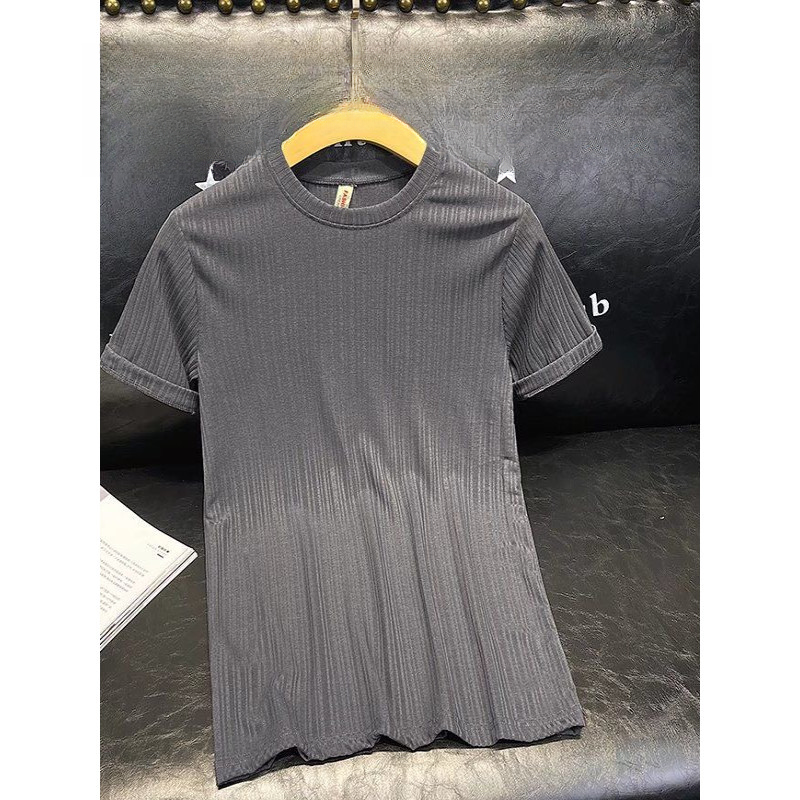 Camiseta masculina de manga curta de alta qualidade, produtos europeus, moda verão, roupa de rua, malha de seda gelada,