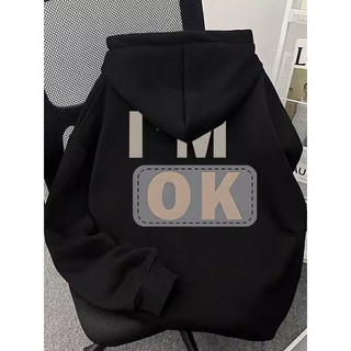 Algodão puro pesado novo estilo branco cinza americano Street Wear carta impressa moletom outono inverno com capuz super