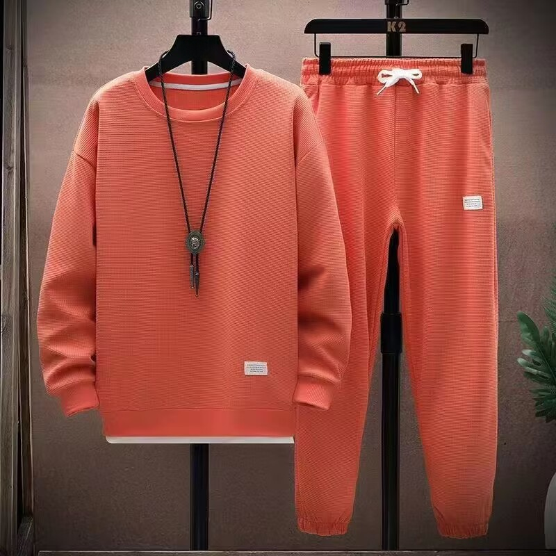 Novo All-Match terno esportivo moletom masculino Casual um conjunto roupas primavera outono na moda solto tamanho grande