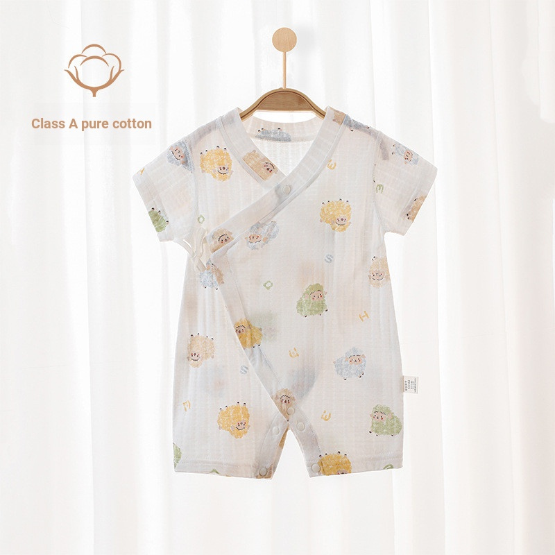 Bebê roupas de verão macacão do bebê verão meia manga roupas recém-nascidos monge macacão ar condicionado roupas pijamas