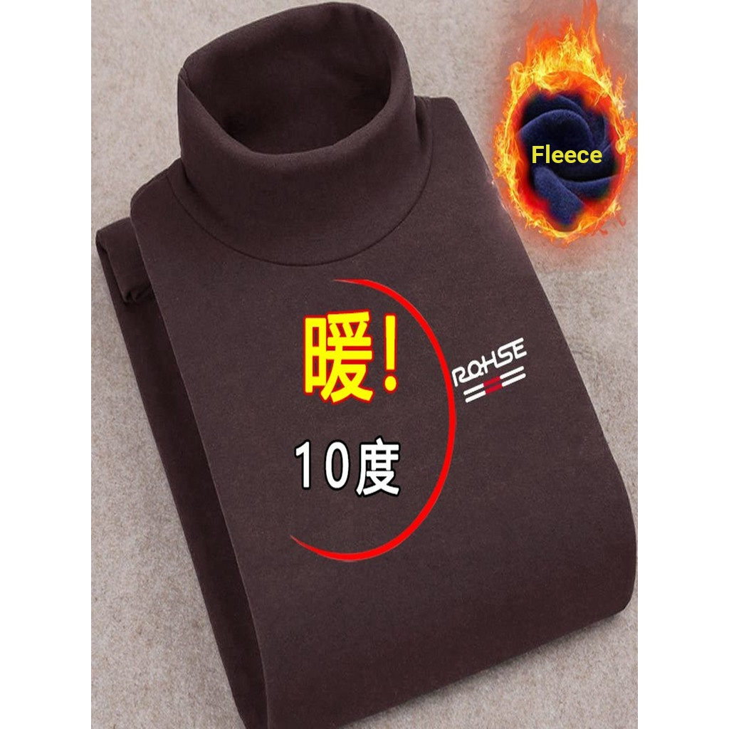 Camisa masculina de lã dupla face com gola alta, dupla face, lã alemã, manga comprida, outono inverno