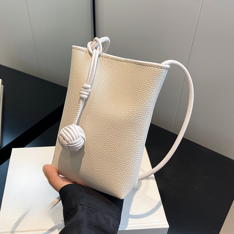 Nicho textura Mini pequeno saco feminino 2025 novo estilo simples Casual saco do telefone móvel estilo coreano moda All-