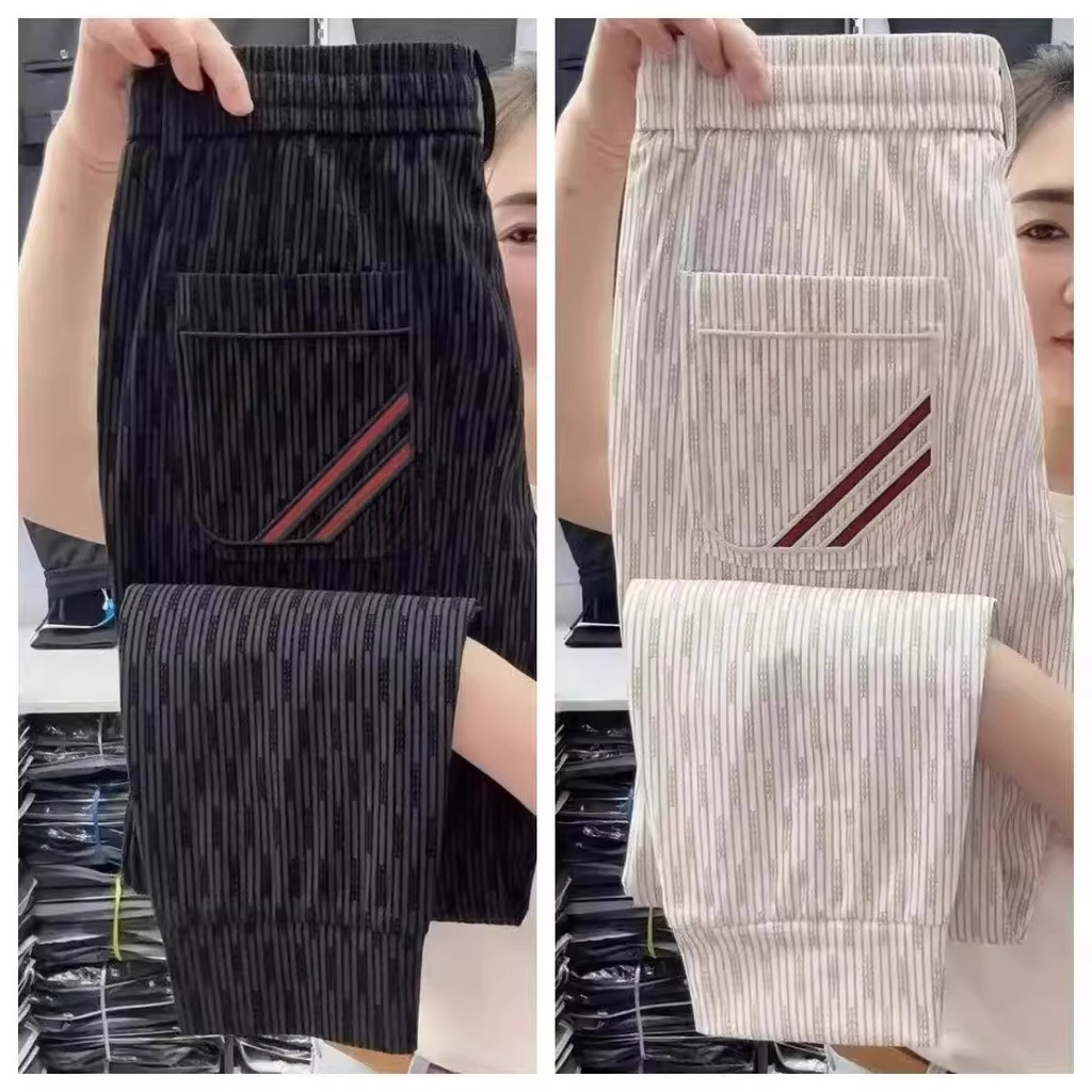 Calças de seda gelo masculinas verão fino solto-Leggings de secagem rápida tornozelo comprimento calças esportivas verão
