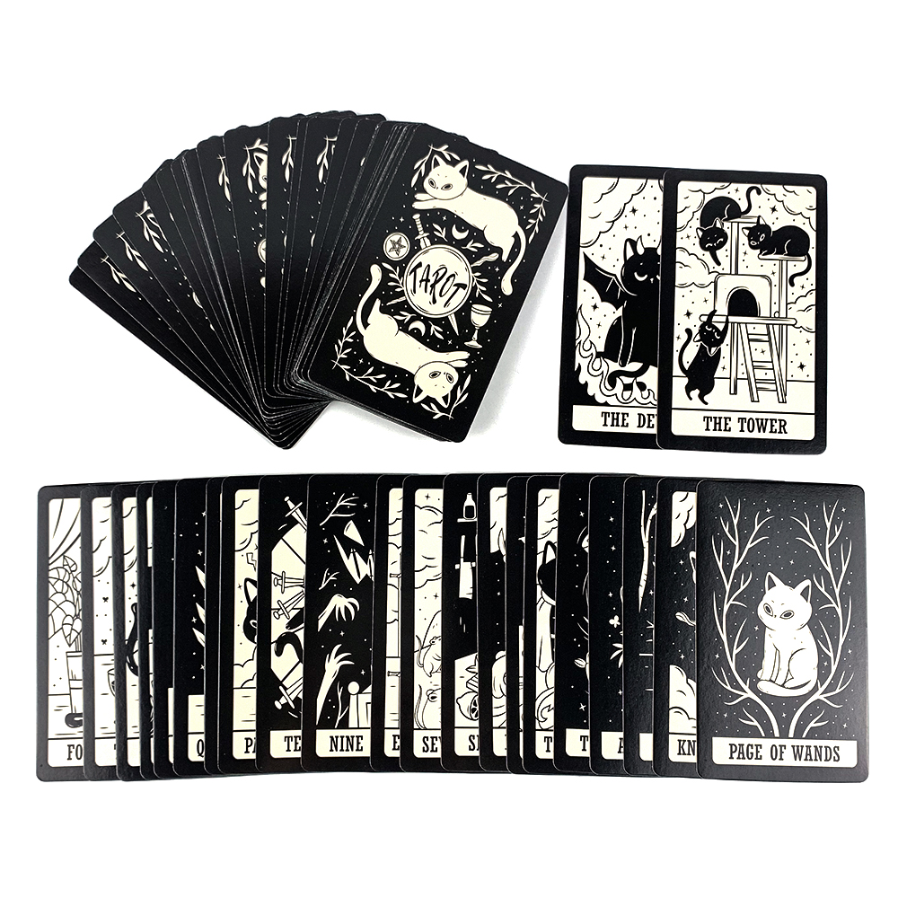 Baralho De Tarô De Gatinhos Com 78 Peças, Jogo De Cartas Oraculares E De adivinhação