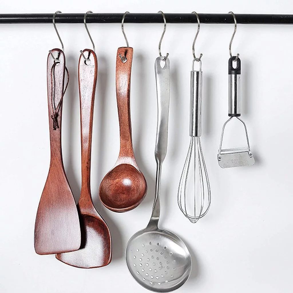 TEN PCS Ganchos Em S De Aço Inoxidável-De Suspensão Multifuncionais 3 Tamanhos Para Roupas , Bolsas E Uso Na Cozinha