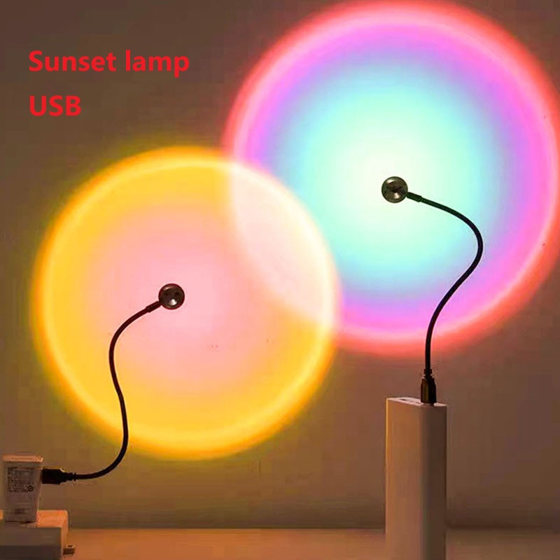 Pôr Do Sol Luz Da Sala internet USB Celebridade Cabeceira Tiro Nunca Define Fundo Ao Projeção Atmosfera De Fadas Lâ