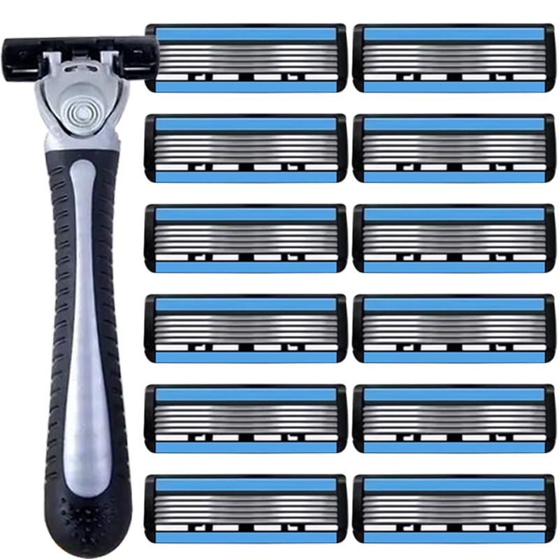 Lâminas De Barbear Manual Com 6 Camadas, Substituição E Ferramentas Para Um Barbear Suave Em viagens