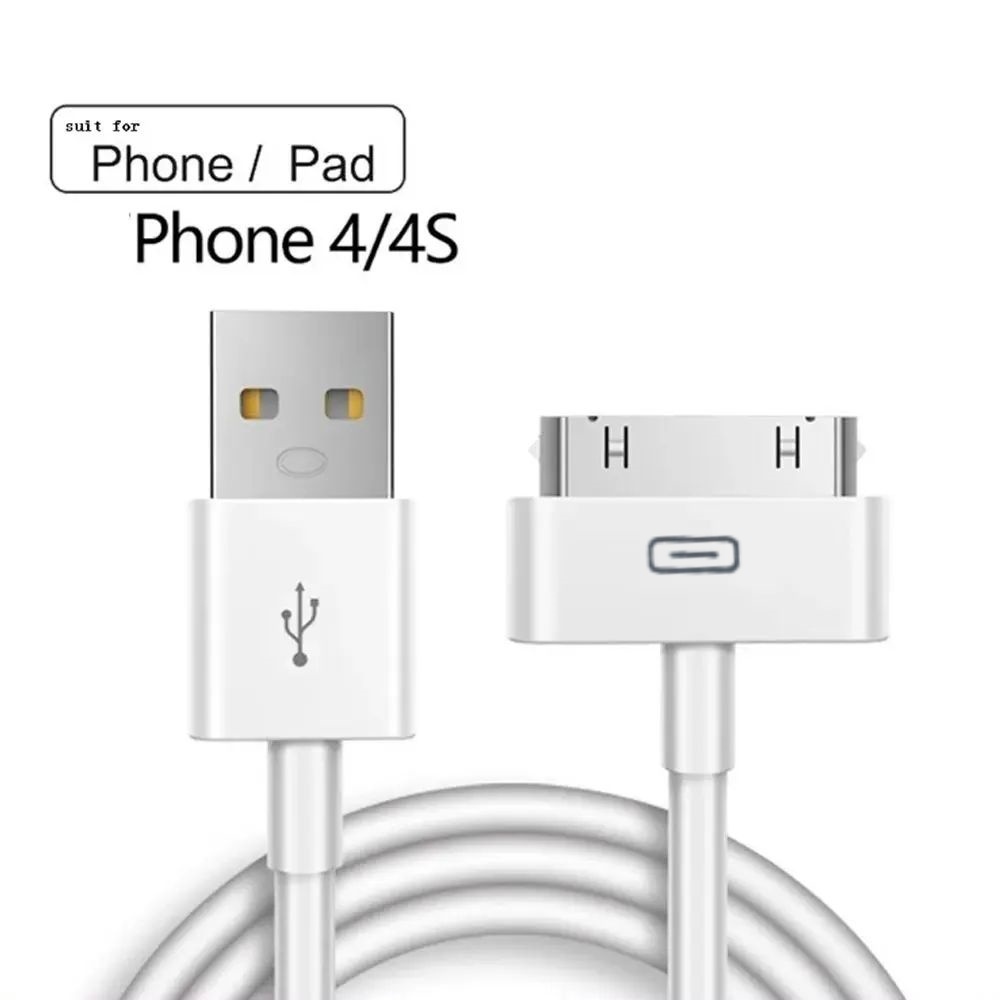 Cabo Carregador USB de 30 Pinos Novo para iPhone 4 4s 3G 3GS iPad 1 2 3 iPod Adaptador de Acessórios Nano Touch Cabo de
