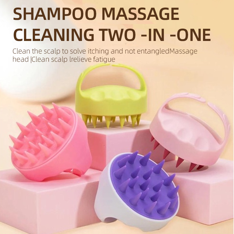 Escova De Massagem Do Couro Cabeludo Silicone Macio Pele-Amigável Shampoo Pente Spa Ferramentas De Cabeleireiro Salão Es
