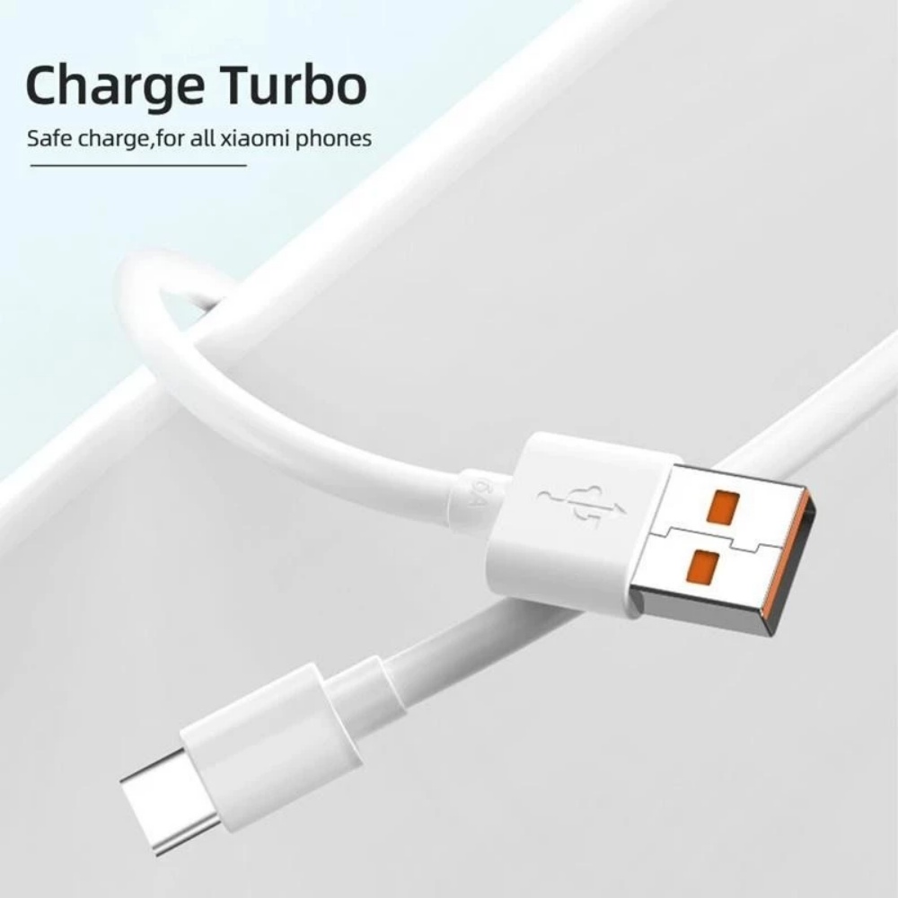 Novo Cabo USB 120W 6A Turbo Fast Charge para Xiaomi 15 14 13 12 11 Carga Tipo C 67W Redmi Note