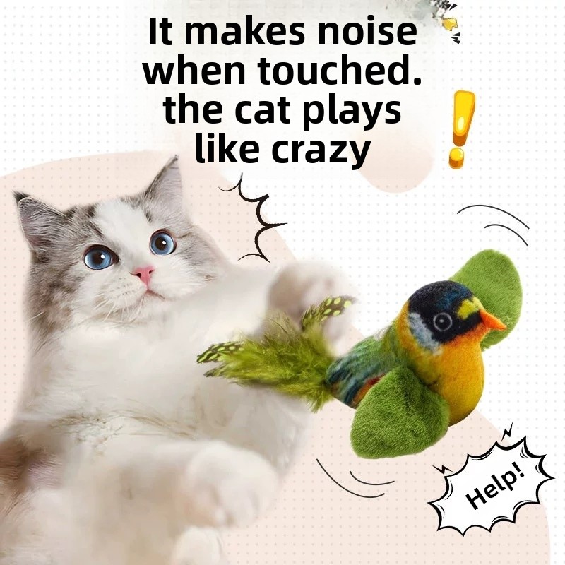 Pássaro Som Interativo Gato Brinquedos Bonecas Animais Com Sons Vocalização Física