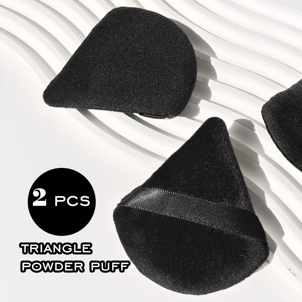 2 Sopros Triangulares Do Pó-Esponjas Laváveis Extra Macias Da Composição Para O Solto E A Fundação em Oferta na Shopee