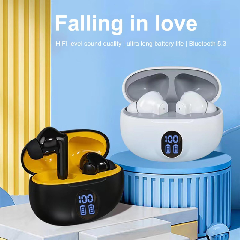 S510 Fones De Ouvido Sem Fio Bluetooth Display LED Fone Com Controle De Toque Para Jogos Cancelamento De Ruído em Oferta na Shopee