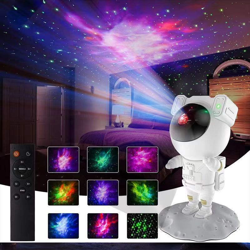 Projetor De Galáxia Astronauta, Luz Noturna Com Céu Estrelado, Lâmpada Projetora Para Decoração E presente