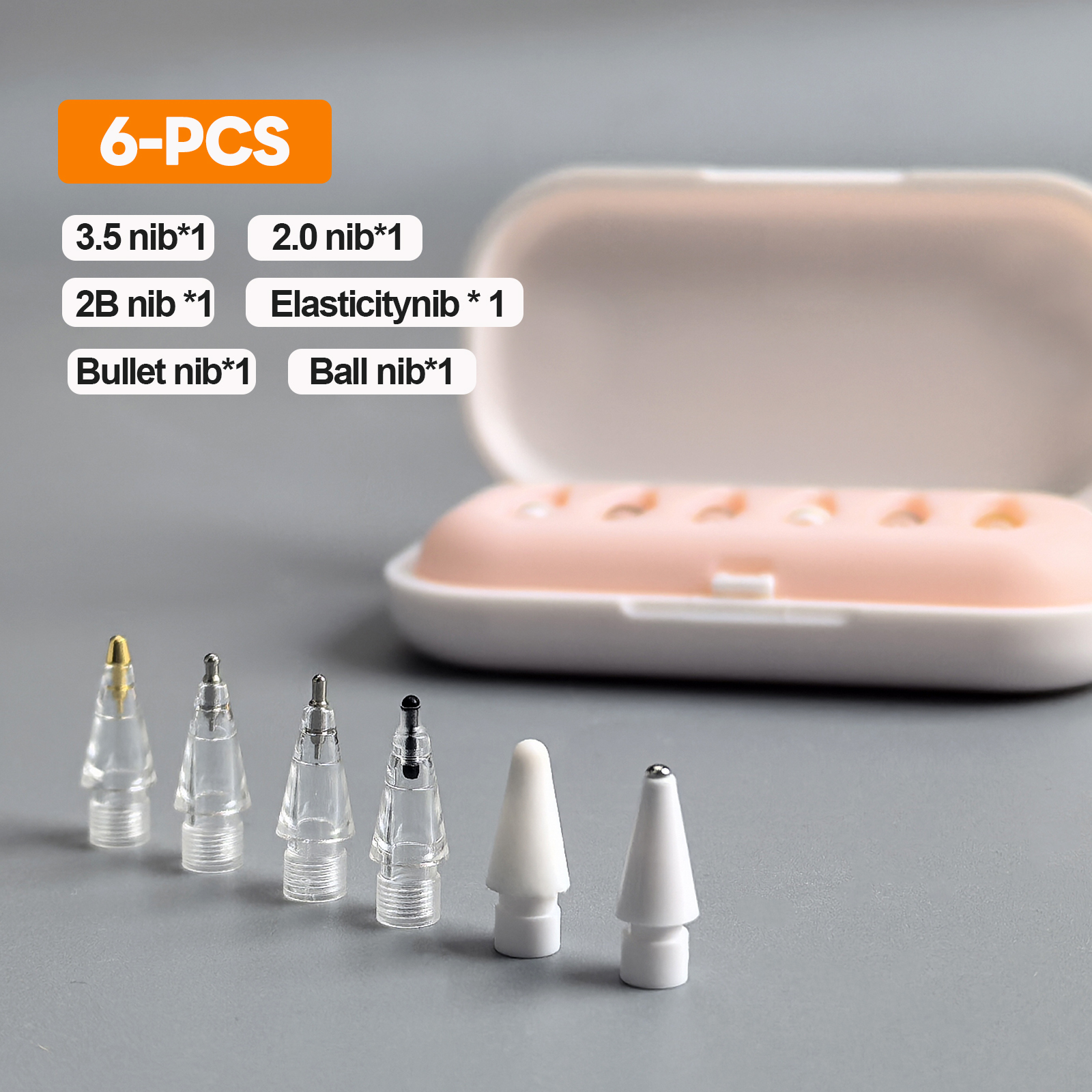 Pacote Com 6 Pontas Finas Para Apple Pencil 1/2/USB-C-Conjunto Multicolorido De 