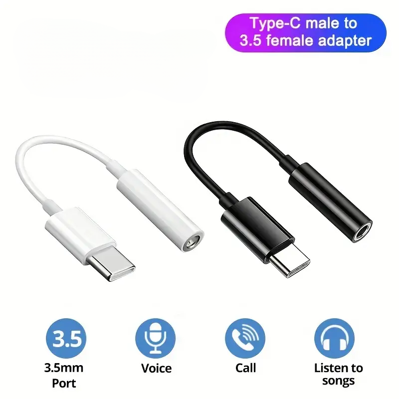 [Escolha Shopee] Adaptador de áudio USB C para 3,5mm, cabo de áudio Type-C para auxiliar, fone de ouvido para Xiaomi