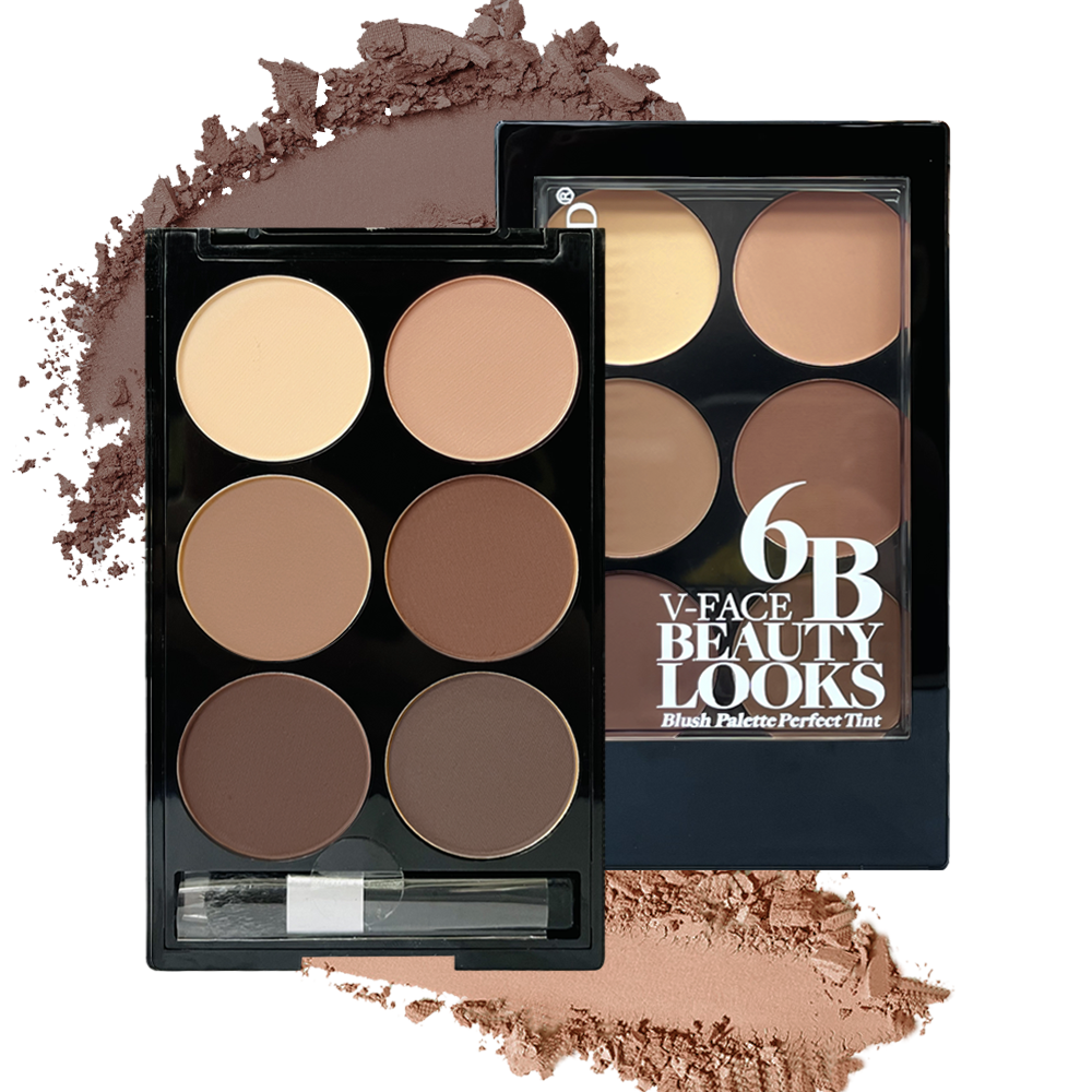 Pó De Sombra Compacto V-FACE 6-Color Matte Contour