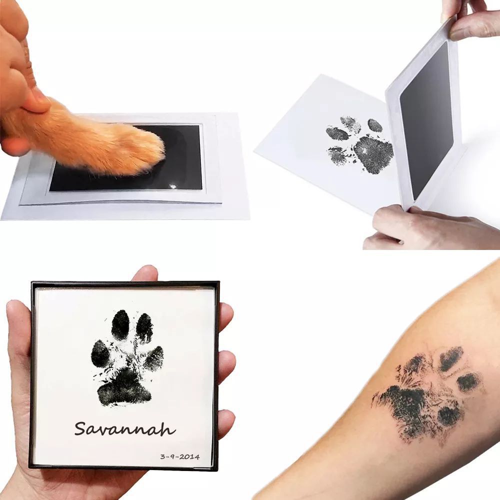 Novo Kit de Impressão de Patas para Animais de Estimação - Impressão de Mão e Pé sem Contato, Souvenir de Nascimento com