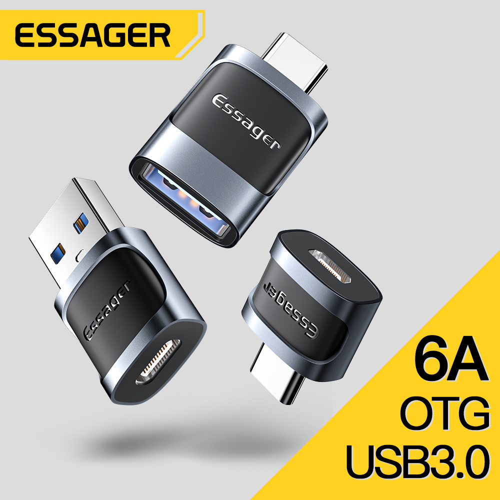 Adaptador Essager USB 3.0 Para Tipo C OTG-Conversor A MacBook , Laptop , Leitor De Cartão , Unidade Flash