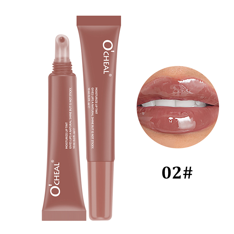Óleo Labial Hidratante E Volume, Brilho Espelhado, Cor De Longa Duração, Sem Grudar