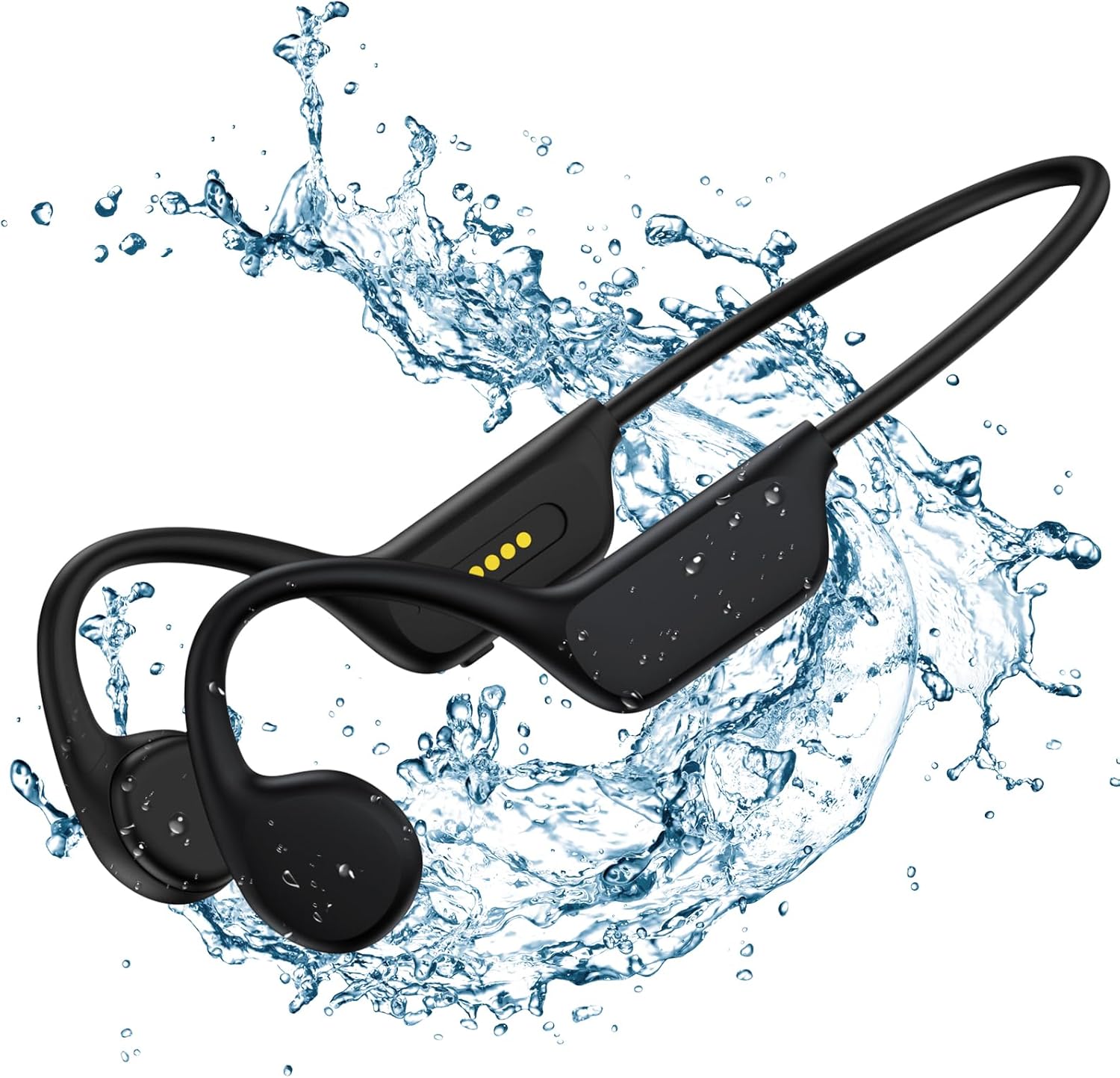 Fones De Ouvido Sem Fio De Condução Óssea IPX8 À Prova D'água 32G Memória Independente Com Microfone HD Para Esportes