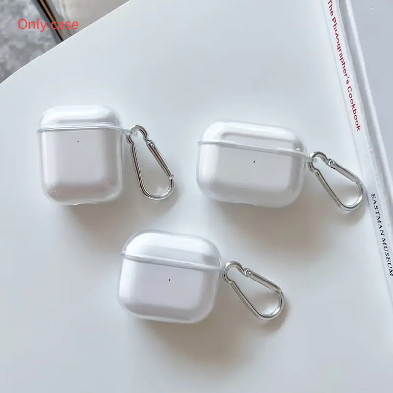 Sem Fone De Ouvido !] Capa De TPU Transparente Para AirPods Pro 2/3/4-Protetora Fina Com Ajuste Preciso