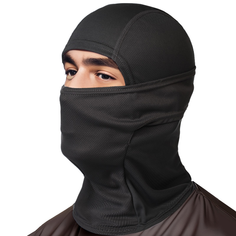 Balaclava Preta Para Motocicleta Máscara Facial Respirável Proteção Solar E Conforto em Oferta na Shopee