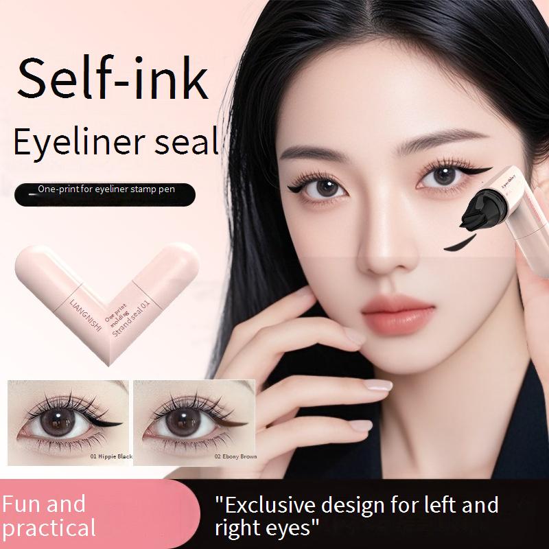 Caneta De Carimbo De Delineador De Um : Maquiagem Ponta Dupla Conveniente E De Longa Duração
