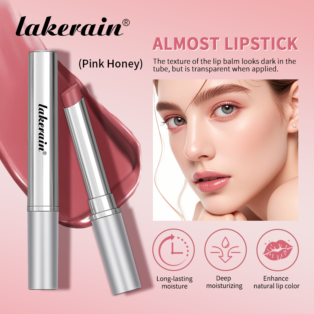 Balm Labial Hidratante Lakerain Pink Honey 1,9g - Cuidado Labial Nutriente e Hidratante.