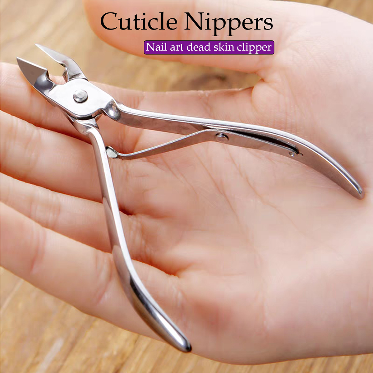 Cortador de cutículas em aço inoxidável, durável e ideal para remover cutículas, mantendo ...