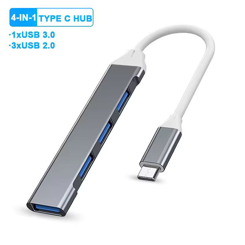 Tipo C HUB Porta USB 4 Em 1 Adaptador Multidivisor OTG De Alta Velocidade De 4 Portas Para Macbook Pro PC Laptop