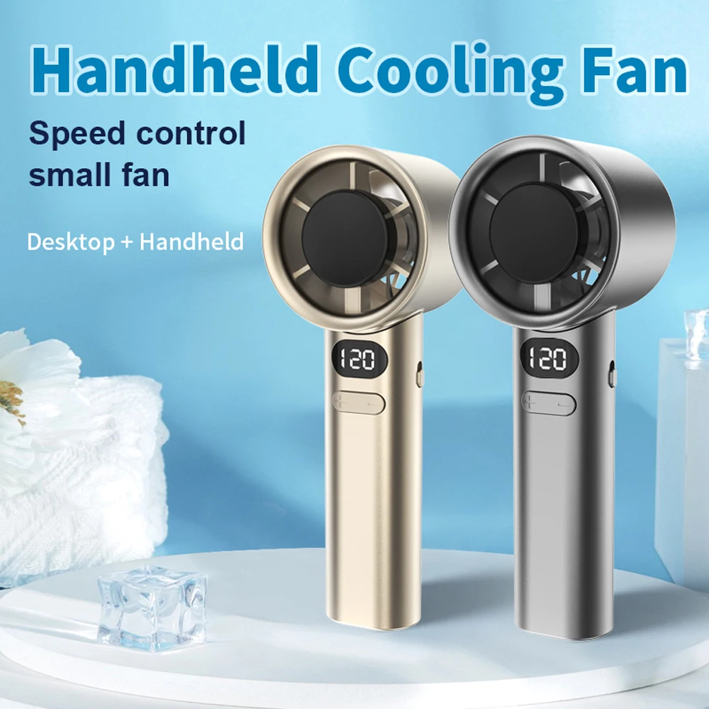 M11 Ventilador Portátil Mini com Display 120 Velocidades USB Recarregável de Mão Refrigerador no Verão 4 Cores A15