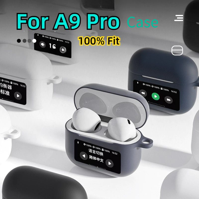 Capa De Silicone A9 Pro TPU Para Fones De Ouvido Bluetooth , Macia À Prova De Choque Com Proteção De Tela Sensível Ao To em Oferta na Shopee