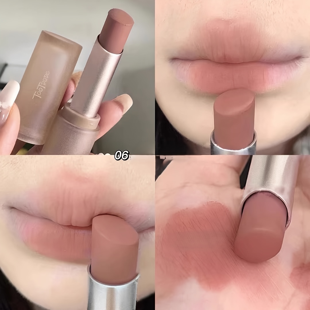 Batom Toot Dodo Soft Matte Velvet Aumenta O Tom Da Pele Longwear Acabamento Fosco Não Pegajoso Nude