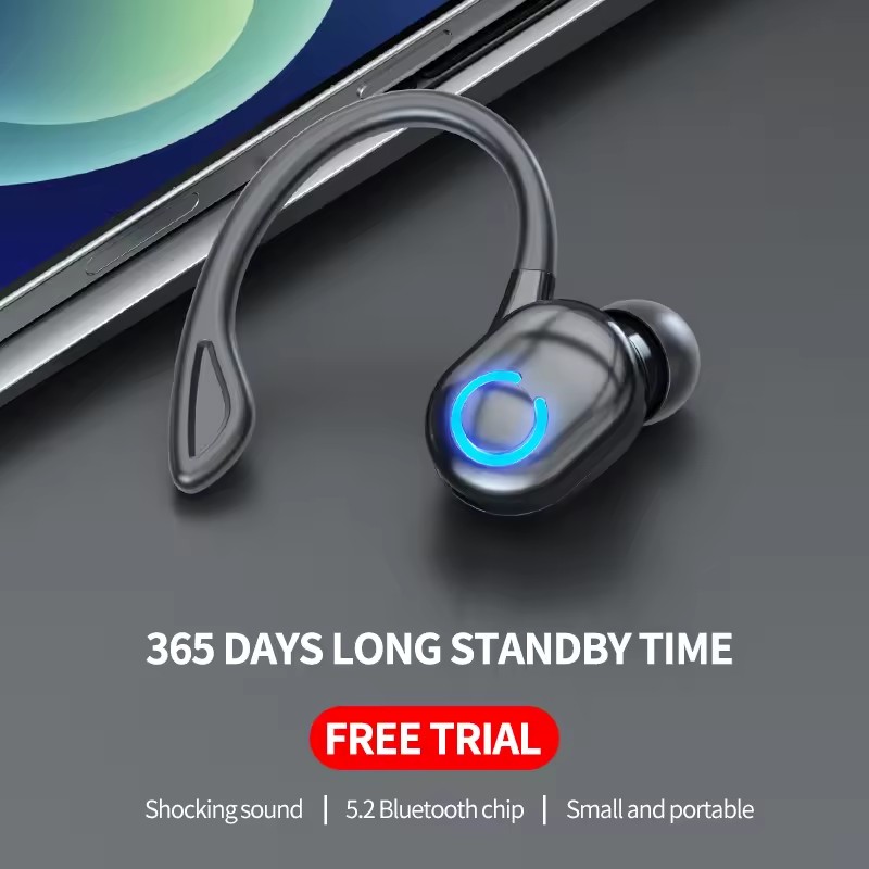 Fones De Ouvido Sem Fio Bluetooth Esportes Correndo Único Alta Fidelidade Estéreo Redução Ruído Música Fone