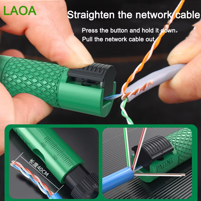 Descascador De Fios De Rede Ergonômico LAOA , Ferramenta Multifuncional Com Lâminas SKS Para Decapagem De Precisão E Cab