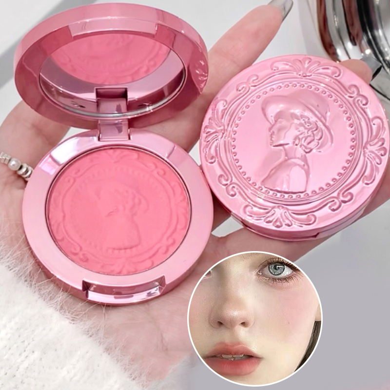 Gege Bear Blush 3D Mágico Creme A Pó , 12H Soft-Focus Fosco , Desfocar E Esculpir Bochechas Presente De Páscoa