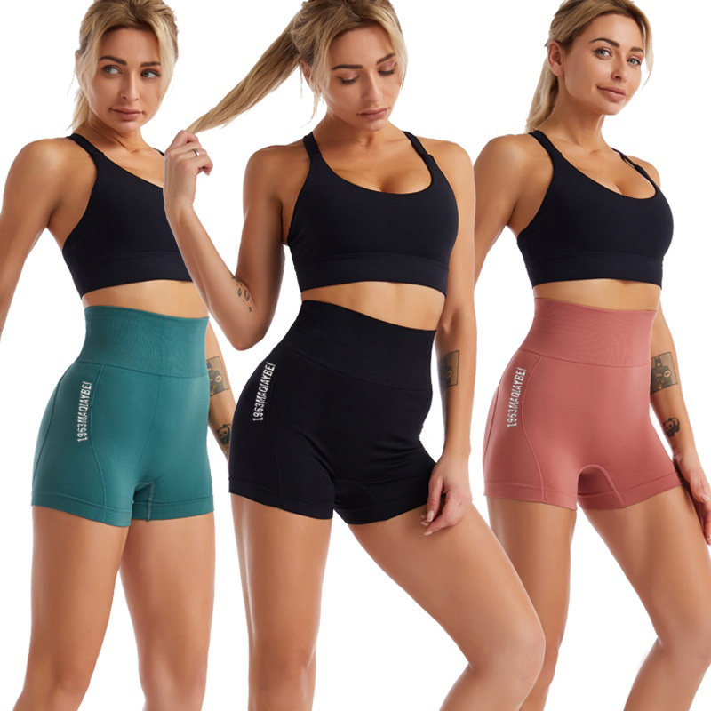 Calças Curtas de Yoga com Elevação e Firmeza para Mulheres, Cintura Alta, Meias Elásticas
