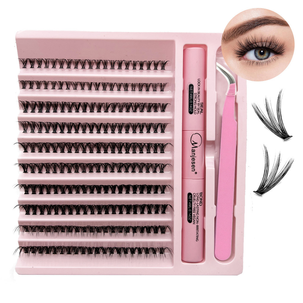 Kit De Extensão De Cílios Diy Com Adesivo E Selador-Natural , Confortável , Fácil De Usar