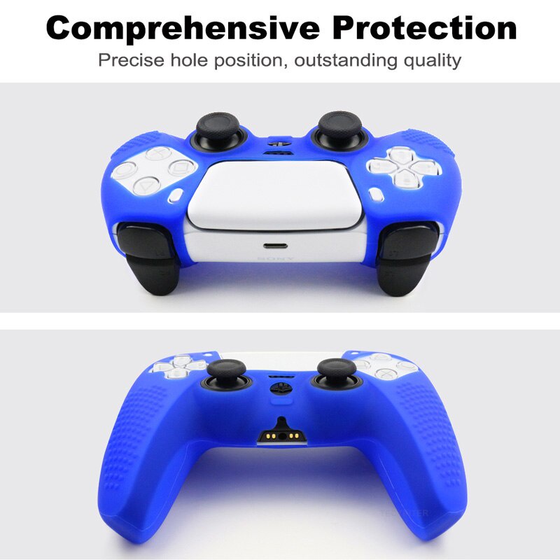 Novo Estojo de Silicone Protetor para Controle, Capas de Borracha para Joysticks PS5 Slim, Acessórios para Eixos e