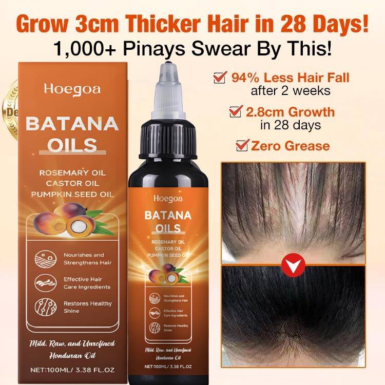 Óleo de Batana para o Crescimento do Cabelo, 4 em 1, com Óleo de Alecrim, Óleo de Rícino e Óleo de Semente de Abóbora