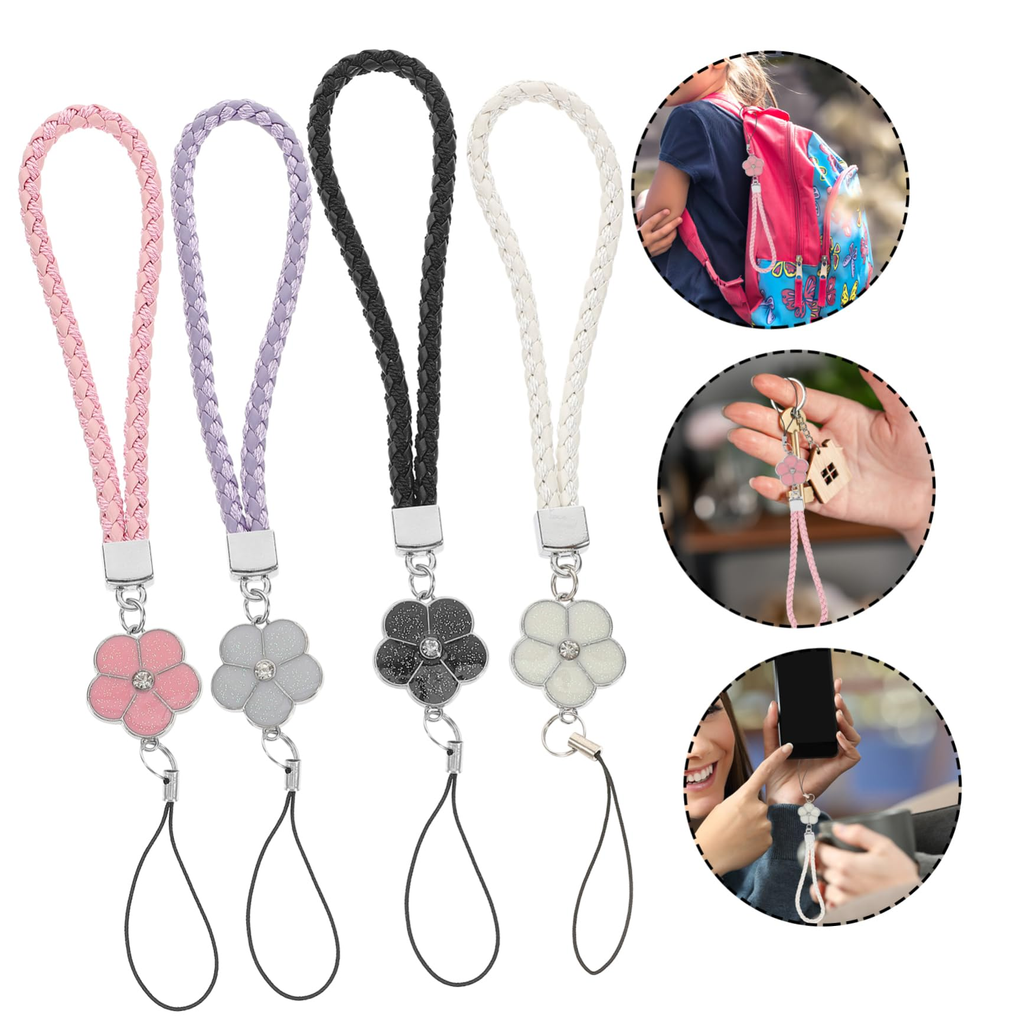 Cordão De Pulso Floral-Borboleta-DIY Feito À Mão Com USB E Chaveiro-Estilo Verão Anti-Queda