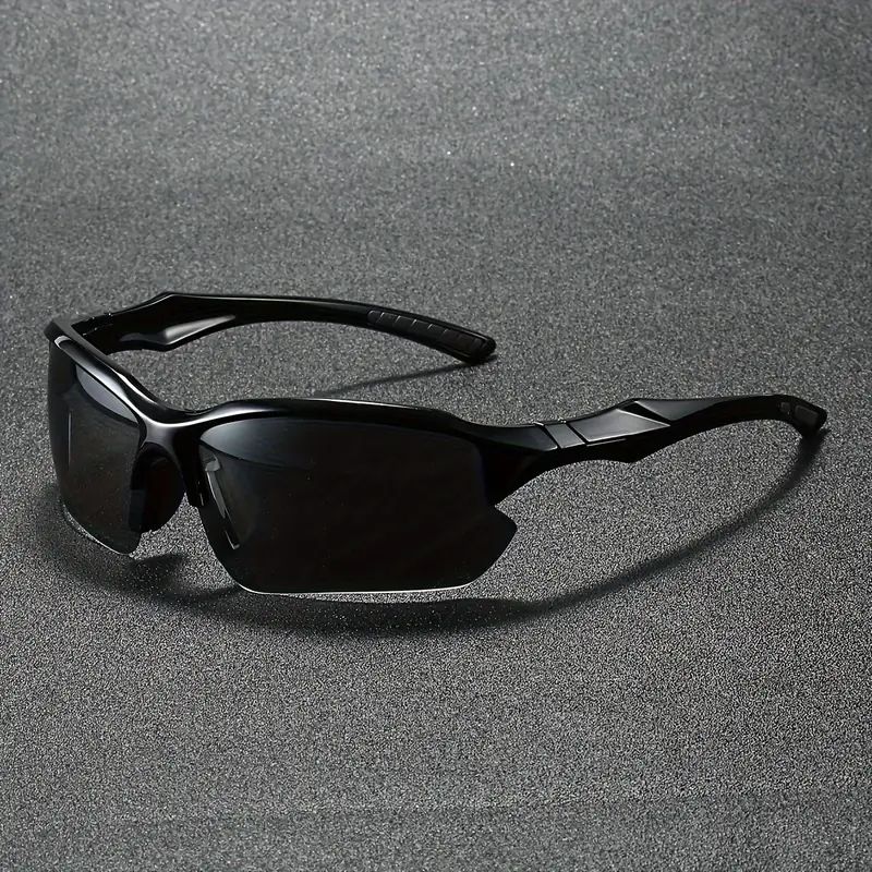 Óculos de Sol Esportivos Masculinos Polarizados Preto UV400 para Ciclismo