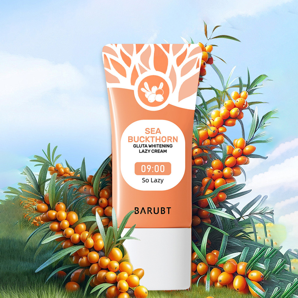 Creme Pré-Maquiagem Iluminador Facial BARUBT 30g: Hidratante profundo, ilumina e clareia a pele.
