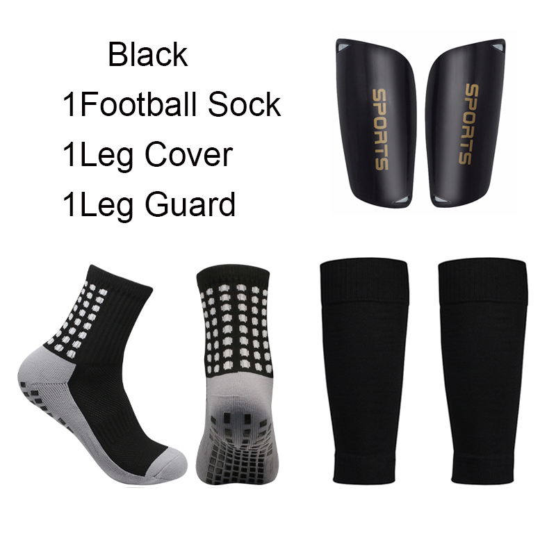 Conjunto De Kit De Futebol-Meias Antiderrapantes + Mangas Para Pernas + Caneleiras Crianças E Adultos (Equipamento De 3 