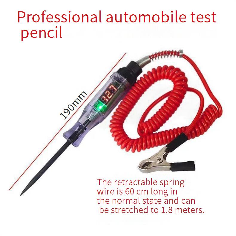 Caneta Teste de Circuito Carro Tendência 12V 24V Testador Multifuncional com Display Digital LED Ferramenta de Detecção