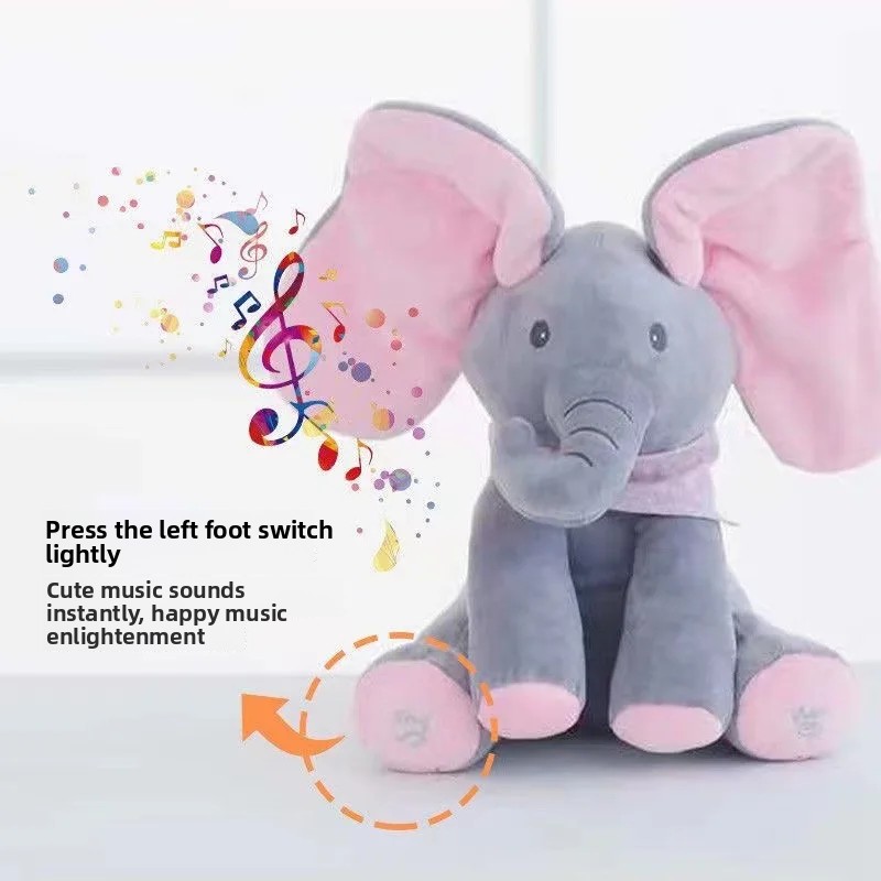 Brinquedo De Elefante Cantando Animado Com Orelhas , Em Movimento Elétrico Pelúcia Macio De Anime De Desenho , Presente  em Oferta na Shopee